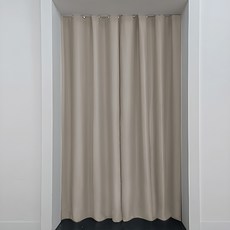 Mont-Noble 中門門簾 + 伸縮桿組合, 暖米色