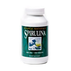 SOURCE NATURALS 螺旋藻錠 500mg 無糖無麩質, 1個, 500 件