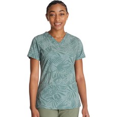 Dickies EDS 여성용 스크럽 탑 브이넥 DK617 토널 팜스 XS