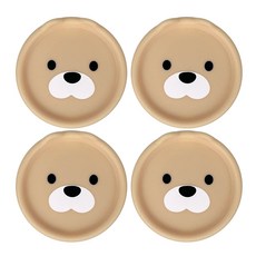 나와아기 실리콘 콘센트 안전커버 마개 멀티탭용, 베이지, 4개
