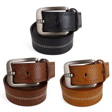 켄코 BEF405 남성 캐주얼벨트 골프벨트 세미정장 면 청바지, 브라운