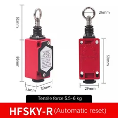 1PC 여행용 스위치 LS-LX-S/Z 안전 와이어 제어 단방향 풀 로프 비상 정지 수동 재설정, 03 HFSKY-R automatic