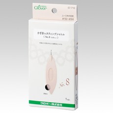 Clover 可樂牌 梭子蕾絲鉤針 二合一設計, 1個, 57-710:No.8 (0.9mm)