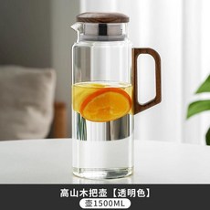 高山木把壺 水杯套裝, 1個, 透明1.5L高山木把壺, 1.5L