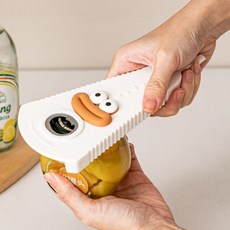 [청이스토어] 멀티 뚜껑따개 다기능 병따개 만능 오프너 휴대용 병따개 미끄럼방지, 1개, 화이트-흡착형