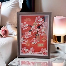 中空立體相框有錢花創意自制招財樹棒棒糖禮物擺臺展示 副廠商品, 1個, 胡桃木色 單相框 ,16寸 內徑30*40cm 有機玻璃