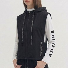 아델라이크 사이드 밴드 링지퍼 골프 후드베스트 빅사이즈여성골프웨어 여성파크골프옷 파크골프 빅사이즈여성의류 여성집업베스트 여성여름골프조끼 쿨링골프베스트 빅사이즈여름 파크골프옷