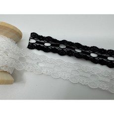 나일론 리본끈 자수 랏셀레이스 270cm (#732T), 1개, 백아이보리