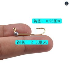 路亞鉛頭鉤 長柄加強鉤 防掛底, 2.5克 長柄窄腹金鉤,10枚送匹配餌10條, 1個