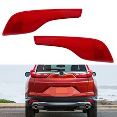 Abodvu 혼다 CRV 후면 OS 범퍼 반사판 2020-2022와 호환 왼쪽 운전자 및 오른쪽 조수석 레드 마커 트림 교체품 34500-TLA-A11 34550-TLA-, 17-19 CRV Rear Reflector