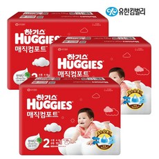 하기스 매직컴포트 밴드형 기저귀 남녀공용, 2단계, 174매