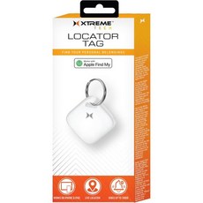 Apple Find My 앱(iOS 전용)과 호환되는 Xtreme Locator Tag 키체인 키 찾기 실시간 위치 추적기 100dB 알림 링이 있는 Bluetooth 항, 키체인 키 파인더 실시간 위치 추적기 100dB 경고, 1개