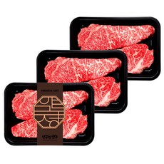 1++등급 한우 채끝살 600g(200gx3) (냉장) 구이용 스테이크 채끝 등심 설로인 바베큐 캠핑 정육 투뿔 마장동 프리미엄 국내산 소고기 [압구정한우], 200g, 3개