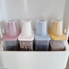 씨밀렉스 도어 미니 잡곡통 사각 950ml 쌀통 홈베이킹 밀가루 신선 보관 냉장고 정리용기