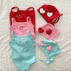 아기 하트 수영복 유아 원피스 수영복 보넷 세트 여아 물놀이 옷 마이미미 수영복 제야베베