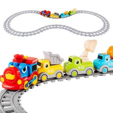 토요요 공룡 스팀 분무 전동기차 레일세트 라이트 사운드 연동 화차 기차놀이 장난감 3세이상 G-PW1, 1세트, 혼합색상 1세트, 혼합색상