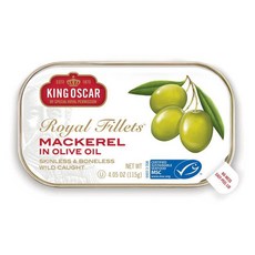 KING OSCAR 挪威 無添加 橄欖油漬鯖魚罐頭 (地中海風味), 115g, 1個, 橄欖油原味｜2030.09