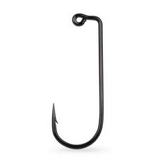 Mustad 지그 후크 90 2X 스트롱 단조 아이드 - 10 블랙 니켈, 1/0, Black Nickel