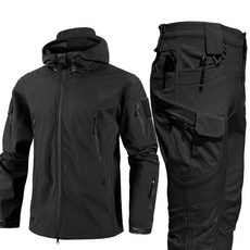 러이더 방한복 낚시수트 설산 카키 라이더복 방수복 동계, 봄가을 에디션 세트 블랙