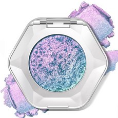 HOSAILY 카멜레온 퍼플 블루 듀오크롬 아이섀도우 글리터 쉬머 리치 컬러 홀로그램 메탈릭 싱글 아이섀도우 팔레트 시프트 스파클 무지갯빛 아이 브라이트너 하이라이터 페어리, 03 퍼플 블루