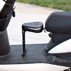 電動機車兒童座椅 前置可折疊車座踏板車寶寶椅子 電瓶車小孩座椅, 加厚黑色單座, 1個