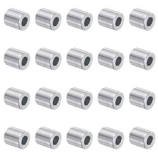 DS ZH 20PCS 10MM 볼트 막대용 고정 나사 알루미늄 M5 OD 길이 마감 원형 금속 보어 스페이서 일반 5MM 부싱