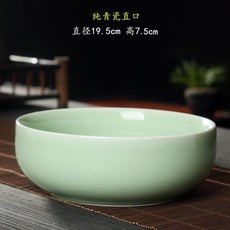 good 茶洗陶瓷茶渣缸水洗茶杯器皿家用茶具配件水培花盆水盂筆洗碗, 1個, 青瓷綠 直口 茶洗