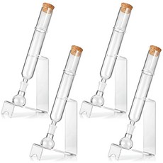 아마존평점4.5+ 미국출고 169517 Mifoci 붕규산 유리 시가 향 주입기 4팩 맛 보존을 위한 아로마테라피 인퓨저 튜브 애호가 애호가를 디스플레이 랙이 있는 여행용
