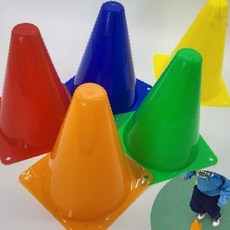 체육활동 훈련용 표시콘 축구 농구 달리기 연습 장애물 마커 운동장 실내체육관, 1개, 그린