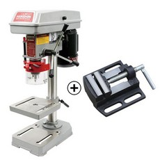 한신 소형 탁상 드릴링 머신 보루방 2.5인치 바이스 세트 13mm HS-DM06, 1개, 본품(배터리없음)