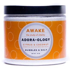 Relax Spa Bath 엡섬 사해 소금 온수 욕조 목욕 또는 스파용 아로마테라피 목욕 소금 마그네슘 시트러스 및 코코넛 함유 Awake AdoraOlogy, 454g, 1