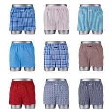 TRY 純棉寬鬆四角內褲 9件組