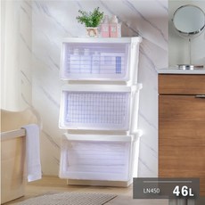 聯府KEYWAY Line直取式整理箱 台灣製, 1個, 46L LN450, 白