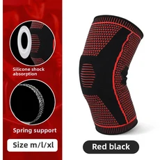 새로운 실리콘 봄 스포츠 무릎 패드 니트 러닝 하이킹 남성과 여성의, 04 L, 02 빨간색