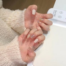 聖誕節爆款穿戴甲草莓塗鴉手工美甲甲片成品30片穿戴式辣妹指甲片, 1個, BY1444正聲雅音:手工甲XS碼#10片/袋