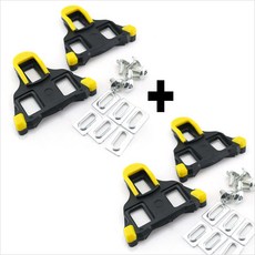 시마노호환 로드클릿 / 스플리트 로드자전거 슈즈용 패달 클릿 [좌우한조] 초보자용, 노랑[좌우], 2세트