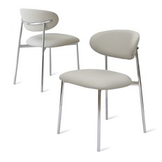 토리 식탁 의자 기능성 패브릭 &가죽 의자 카페의자 인테리어 의자 2p, 2개, (예약배송)소프트 PU 그레이