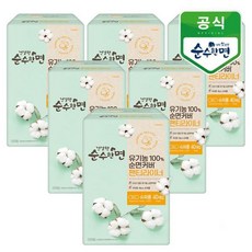 깨끗한나라 건강한 순수한면 유기농 순면 팬티라이너 슈퍼롱 40개입x6팩_P370819931, 깨끗한나라 건강한 순수한면 유기농 순면 팬티라이너 슈퍼