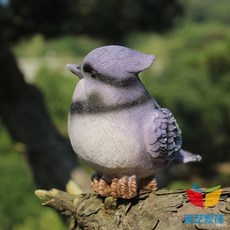 陽台別墅庭院裝飾小擺設，戶外花園模擬動物樹脂工藝品，精緻小鳥裝飾擺件，增添庭院生機