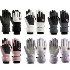 [은준m] 스마트폰 터치장갑 스키 논슬립 손목밴딩 겨울 장갑, LW7706스키장갑_여성 연그레이, 1개