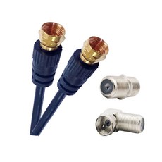 TV 연결 연장 안테나 동축 RF 케이블 잭, 안테나선1.5M, 1개