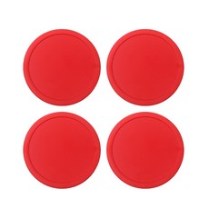 4pcs 에어 하키 퍽 교체 테이블 게임 하키 퍽 스무스 테이블 하키 액세서리 교체 세트, 빨간색, 1개
