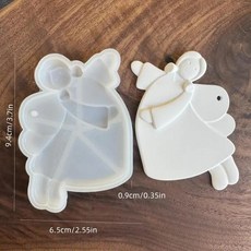 크리스마스 트리 장식품 석고 콘크리트 레진 몰드 천사 사랑 실리콘 공예, 기본, 1. A7