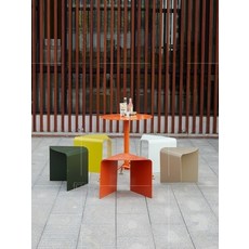 알루미늄 야외 테이블 세트, 10.레몬 옐로우 스툴