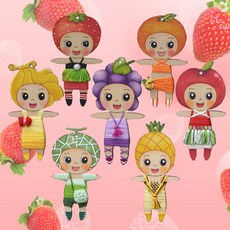 걱정인형만들기 과일친구 7가지 DIY 플레이아트 나무공예 팬시우드, 1.바나나(실미포함), 1개