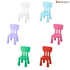 이케아 MAMMUT 어린이 등받이의자/플라스틱의자, 라일락