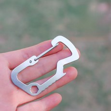 다용도 D형 카리비너 스틸 오프너, 스틸카라비너, 1개