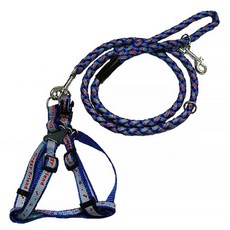 SB수빈스토어 고급 반사 하네스세트 15mm 색상랜덤 애견목줄 가벼운하네스 강아지목줄