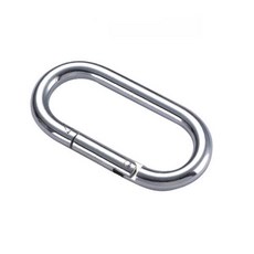 강철 사각 비너 타원 카라비너 스냅후크 등산 캠핑 고리, 스틸사각비너 5mm, 1개