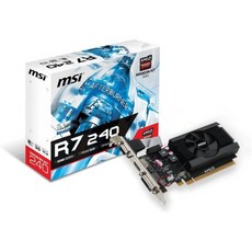 MSI AMD Radeon R7 240 2GB DDR3 VGADVIHDMI 저전력 프로파일 PCIExpress 비디오 카드, msi 2GB, R7 240 2GD3 64b LP